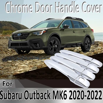 Subaru Outback için MK6 2020-2022 2021 Çıkartmalar Dekorasyon Krom Kapı kulp kılıfı Tamir Araba Aksesuarları