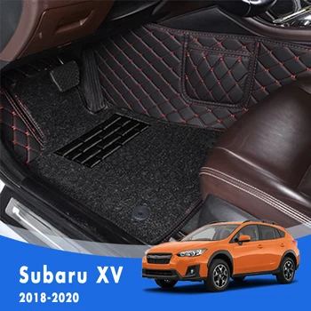 Subaru XV 2020 için 2019 2018 Lüks Çift Katmanlı Tel Döngü Araba Paspaslar Halı Oto İç Döşeme Pedleri Özel Kilim 5