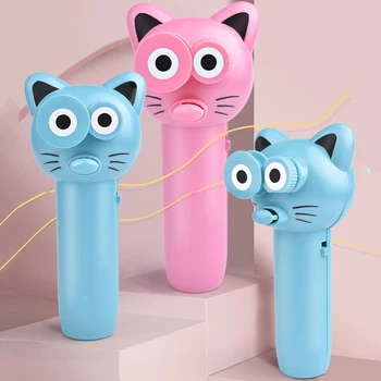 Sıcak Satış ZipString Halat Launcher Pervane Oyuncaklar Dize Denetleyici Halat Uçan Komik Açık Oyuncaklar Sevimli Kedi doğum günü hediyesi 3