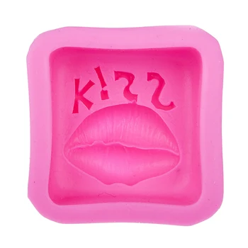 Sıcak Seksi Dudaklar öpücük Silikon sabun Kalıp çikolata Fondan kalıpları kek Dekorasyon Araçları Mum Kalıpları T0508