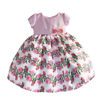 sıcak çiçek kız düğün elbisesi bebek kız prenses kek elbiseler parti vesilesiyle çocuklar 1 yıl bebek kız doğum günü elbise 6 M-4 T 3