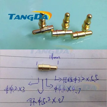 Tangda pogo pinli konnektör 5.2 * 14mm Akım pin Pil pin Testi yüksük probu bakır Altın kaplama 20