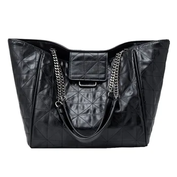 Tasarımcı Yumuşak Deri kadın Çantası BlackTote Çantası Taşınabilir Omuz Kova Çok Yönlü Çanta Büyük Kapasiteli alışveriş çantası 16