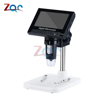 Taşınabilir 4.3 inç LCD Dijital Mikroskop 50X-1000X Büyütme Endoskop Plastik Standı 8 led ışık Video Kamera Mikroskop