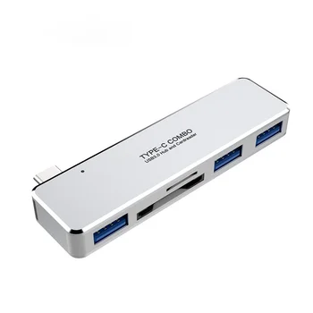 Tebe USB 3.1 Tip-C Hub USB 3.0 TF/SD Kart Okuma 5-in-1 Çok Fonksiyonlu Dönüştürücü MacBook ve Thunderbolt 3 Serisi Dizüstü Bilgisayarlar 17