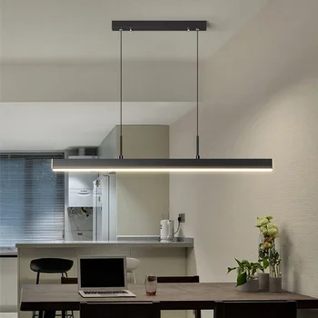 Tek kelime yemek odası lamba avize minimalist lamba, modern minimalist uzun yemek odası masa lambası ofis çay odası bar masa lam
