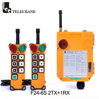 Telecrane Çoklu İşletim Sistemi F24-6s 6 Tek Hızlı Basma Düğmeleri 2tx 1 Tx vinç Endüstriyel Kablosuz Uzaktan Kumanda 2