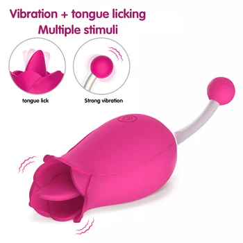 Titreşimli Yumurta Klitoris Stimülatörü Mermi Dil Vibratör Vajina Topu G noktası Oral Yalama Meme Masajı Seks Oyuncakları Kadınlar için 13
