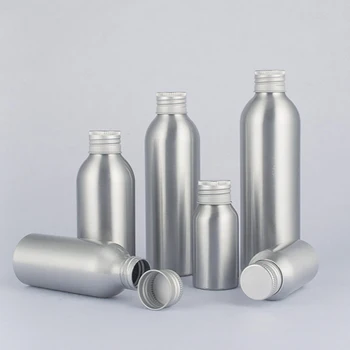 Toptan 40 ml 50 ml Taşınabilir Alüminyum Su Şişeleri Flask Spor, kozmetik Ambalaj Alüminyum Şişe Vidalı Kapaklı
