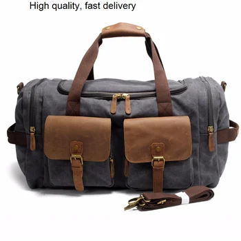 Tuval 2023 Vintage Erkekler Seyahat Çantaları Bagaj çantası üzerinde Taşımak Büyük Erkek Spor Çantaları omuz Haftasonu çanta Gecede Büyük tote Çanta 6