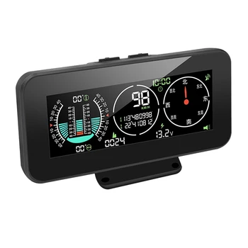 Tüm Arabalar için M60 Araba GPS HUD Hız Göstergesi Akıllı İnklinometre Off-Road Hız Göstergesi Eğim Pitch Açısı Pusula 9