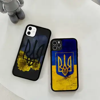 Ukrayna bayrağı Telefon Kılıfı Silikon PC + TPU Kılıf iPhone 11 12 13 Pro Max 8 7 6 Artı X SE XR Sert Fundas