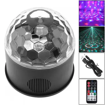 USB 5V LED sihirli top projektör sahne ışıkları Strobe kulübü etkisi ışıkları için ses kontrolü ile KTV / parti / disko / doğum günü 19