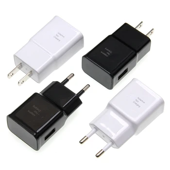 USB şarj aleti AB / ABD Plug Hızlı Adaptör Şarj Seyahat Duvar Şarj Samsung Huawei Xiaomi için USB Hızlı Şarj 100 adet Beyaz Siyah 21