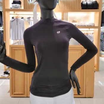 Uzun Golf yaz kadın güneş giyim buz ipek ultra-ince buz-duygu buzlu-elastik spor üst düsüyor kollu gömlek  23