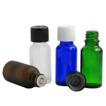 Uçucu Yağ Şişe Buzlu Yeşil/Açık/Kahverengi Plastik Kap Parfüm Mavi Cam Şişe Kozmetik Şişe Serum/10pcs20ml 