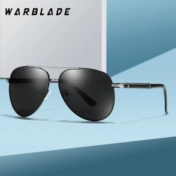 WarBLade Oval Güneş Gözlüğü Erkekler Polarize sürüş gözlükleri Marka Tasarımcısı Pilot Ayna Güneş Gözlüğü Metal Retro Gafas Sol Adam UV400 21
