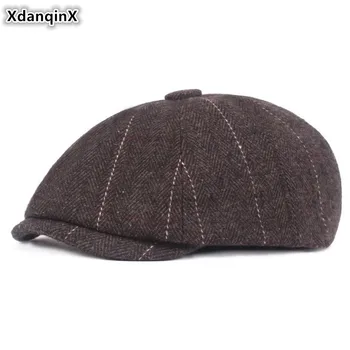 XdanqinX Elastik Ayarlanabilir erkek Şapka Sıcak Bere Sonbahar Kış Basit Düz Kap Erkekler Için Markalar baba şapkaları Sombrero De Hombre
