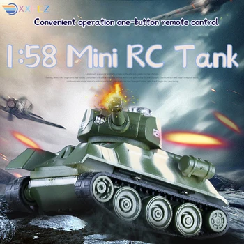 XXFCZ4CH Mini RC Tankı Modeli Elektronik Radyo Kontrol Araç Taşınabilir Cep Tankları Simülasyon Kaplan Zırhlı Hediyeler Oyuncaklar çocuk için 14