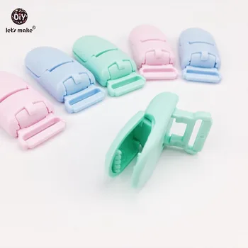 Yapalım Bebek Aksesuarları emzik klipsi 30 adet Şeker Renkler Plastik Önlük Tutucu Klipler Bebek Hediye DIY Malzeme Emzik Klip