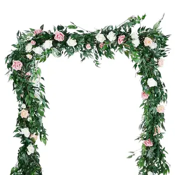 Yapay Söğüt Yaprakları Asma Asılı Garland Rattan Sahte Bitkiler Açık Ev Düğün Parti Dekorasyon İçin toptan dropship 18