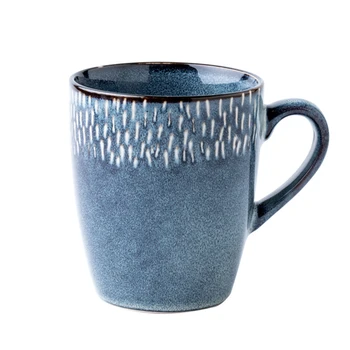 Yaratıcı kupa ıns seramik büyük kapasiteli kahve fincanı çay bardağı ev ofis kişiselleştirilmiş kahvaltı kupalar Mavi renk kupa 450-480ML 8