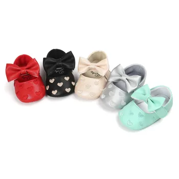 yaz bahar Klasik ınfantil pu deri bebek moccasins kız bebek ayakkabıları kelebek düğüm yumuşak alt yenidoğan shoes. CX50C 4