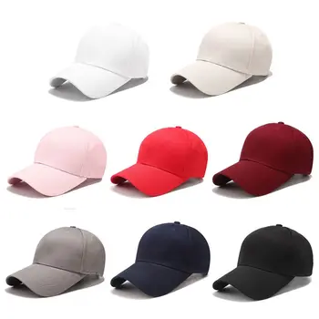 Yaz Kadın Erkek Şapka Kavisli Güneşlik Düz Renk beyzbol şapkası Açık güneş şapkası Ayarlanabilir Spor Kapaklar 19