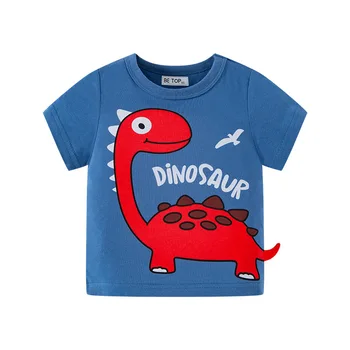 Yaz Yeni Erkek Karikatür T-shirt Çocuklar Dinozor Baskı T Shirt Erkek Çocuk Yaz kısa kollu tişört pamuklu üst giyim Giyim 23