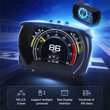 Yeni Araba OBD2 + GPS Akıllı Ölçer Araba Kilometre Güvenlik Alarm Su ve Yağ sıcaklık Aşırı Hız Çok fonksiyonlu 21
