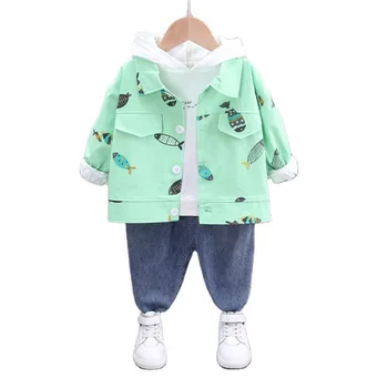 Yeni Bahar Sonbahar Bebek Kız Giysileri Çocuk Erkek Ceket Hoodies Pantolon 3 adet / takım Toddler Moda Kostüm Bebek Çocuk Eşofman 13