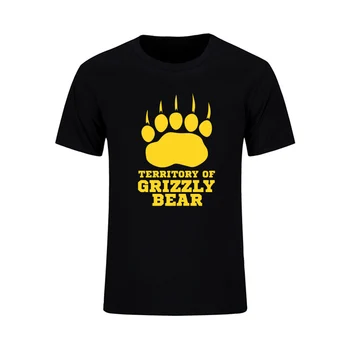 Yeni Erkek Pamuk T Shirt Serin Grizzly Bear Baskı T-Shirt Erkekler Yaz Kısa Kollu Yüksek Kalite Serin Sporting Tees Tops 12