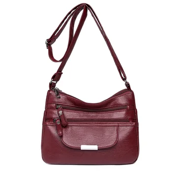 Yeni Kadın Yumuşak PU Deri omuz çantaları Rahat Klasik Payetli askılı çanta Anne Crossbody Çanta Lüks tasarımcı çantaları 2
