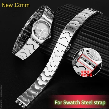Yeni Paslanmaz Çelik kayış 12mm Örneği çelik metal saat kayışı YSS213G YSS288G YSS222G Katlanır toka watchband kadınlar Bilezik 6