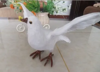 yeni simülasyon güvercinler oyuncak beyaz uçan gerçekçi el sanatları kuş yaklaşık 30x16x18 cm 21