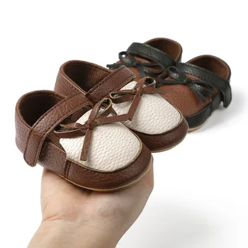 Yenidoğan Bebek Prewalker Erkek ve Kız Ayakkabı gündelik ayakkabı Yumuşak Taban Kaymaz bebek ayakkabısı İlk Yürüyüşe 0-18M 17