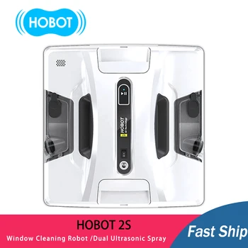 YENİ HOBOT - 2S Pencere temizlik robotu Çift Ultrasonik Su Spreyi ve Akıllı Telefon veya Uzaktan Kumanda İle Kontrol Pencere temizleyici Robot 5