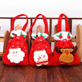 YENİ Navidad 2022 Noel baba hediye çantası Şeker Çantası Üç Boyutlu Bebek Şeker Çantası Noel Süslemeleri Ev için Yeni Yıl 2023 Ön T4A8 18
