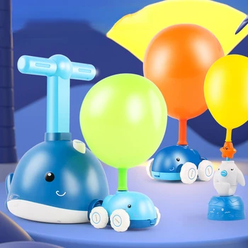 YENİ Roket Balon Fırlatma Kulesi Oyuncak Bulmaca Eğlenceli Eğitim Atalet Hava Güç Balon Araba Bilim Experimen Oyuncaklar için Çocuk Hediye