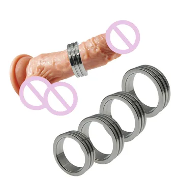 Yetişkin Paslanmaz Çelik Metal Horoz Halkaları Topu Sedye Penis Halkası Skrotum Restraint Kölelik İffet Cihazı Seks Oyuncakları Adam İçin L1 18