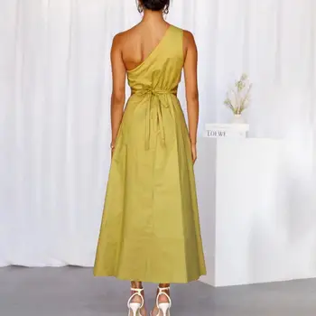 Yumuşak Kadın Elbise Zarif S-M yaz elbisesi Yaz Rahat uzun elbise Düğün Parti Giyim 2