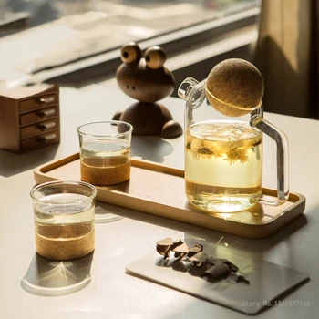 Yüksek Kaliteli cam çaydanlık ısıya Dayanıklı Şeffaf Yüksek Borosilikat demlik Çay Demlik Filtre Süt Oolong çiçek çayı Pot 9