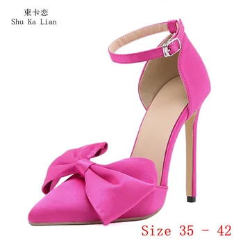 Yüksek Topuklu D Orsay yüksek topuklu kadın ayakkabısı 12 CM Pompaları Stiletto Kadın Ayakkabı Parti Düğün Ayakkabı Artı Boyutu 35-42 1
