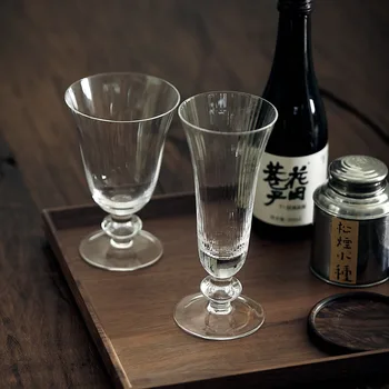 Zhonggu Ayaklı cam kırmızı şarap şişesi Japon Kokteyl Cam Cam Şarap Seti Yaratıcı Soğuk İçecekler Fincan meyve şarabı Cam 14
