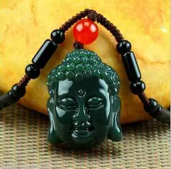 Çin 100 % Doğal Nefrit hetian Rulai Buda baş Jadeite kolye kolye