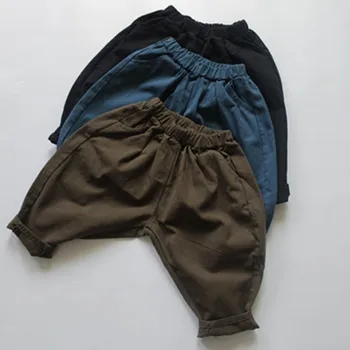 Çocuk Kadife Pantolon Çocuklar Düz Renk Pantolon Kore Tarzı Bebek Kız Erkek Pantolon Bahar Sonbahar Çocuklar günlük pantolon 21