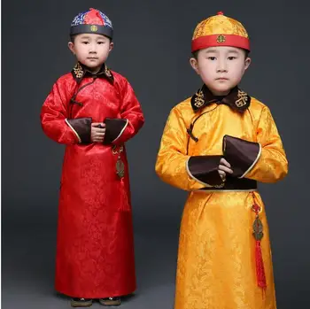Çocuk Çin Antik Kostüm Erkek Hanfu Elbise Erkek Ming Kostüm Çin Geleneksel Bakanı Ulusal Kostüm