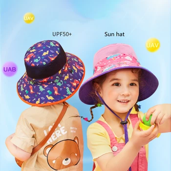 Çocuklar Yaz Geri Dönüşümlü güneş şapkası Unicorn UV Koruma Kadın Kap Erkek Kız Katlanabilir Stil Moda Çocuk güneşlikli kep UPF50+ 5