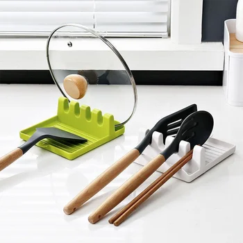 Çok fonksiyonlu spatula raf mutfak depolama rafı ev plastik tencere kapağı rafı kesme tahtası depolama rafı çeşitli depolama 3