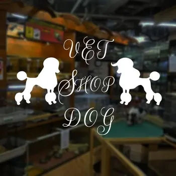 Özel Pet Shop Adı Bakım Salon Duvar Sticker Vinil Ev Dekor Iç Tasarım Pencere Çıkartmaları Bussiness Resimleri Kağıdı A246 9